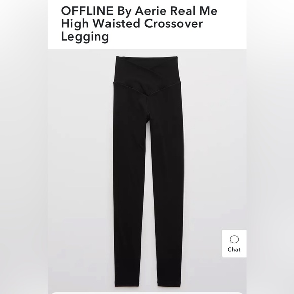 OFFLINE By Aerie Real Me High Waisted Crossover Legging, black, M - Picture 2 of 8